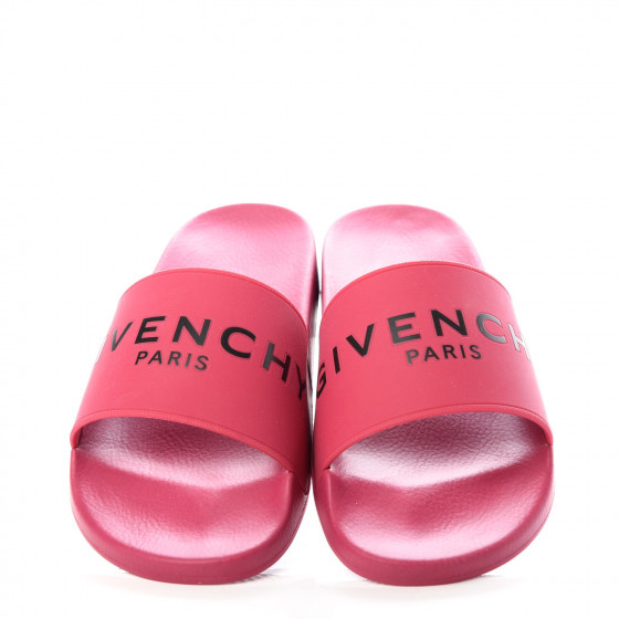 GIVENCHY Rubber Womens Logo Womens Pool Slides Sandals 41
