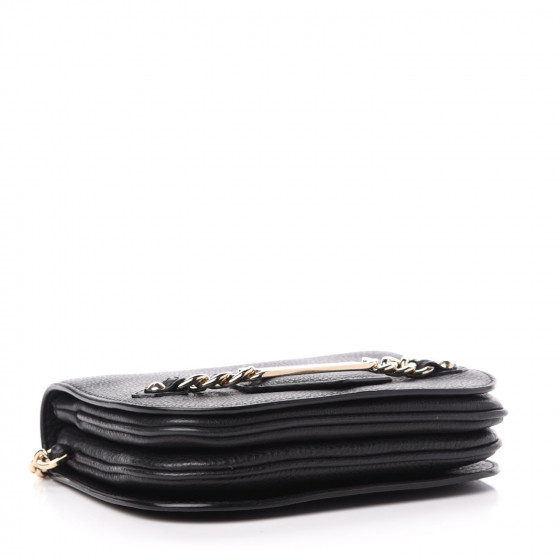 JIMMY CHOO Calfskin Shadow Crossbody Bag Black 690927