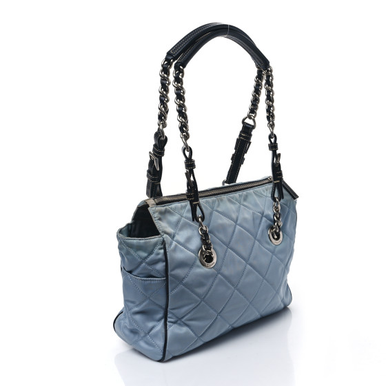 PRADA Nylon Tessuto Quilted Chain Shoulder Bag Astrale