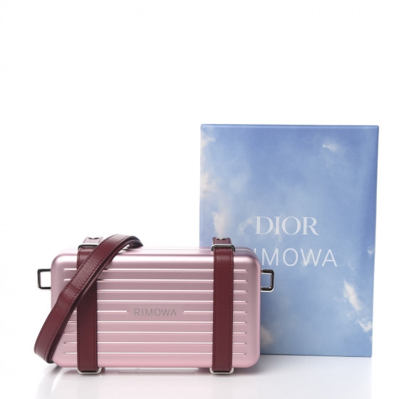 【ヴィンテージ】Rank:A☆Dior RIMOWA アルミレザー バック New) DIOR AND RIMOWA Carry-On Luggage -Black Dior Oblique