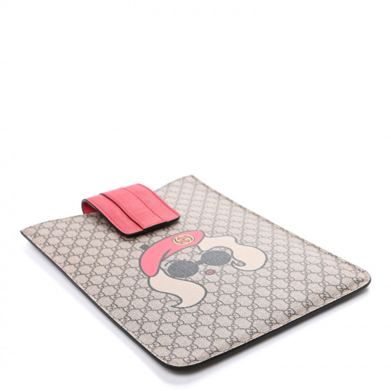 GUCCI GG Supreme Monogram iPad Mini Case Red 765653