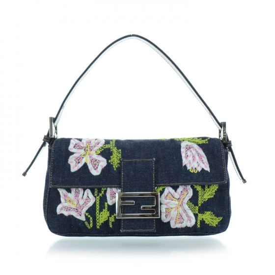 【関税&送料込】Fendi Embroidered Denim Summer Shopping Bag Fendi - Logo detail tote bag Denim - The Corner