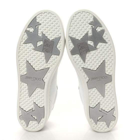 JIMMY CHOO Calfskin Kai Sneakers 39.5 White 1570656