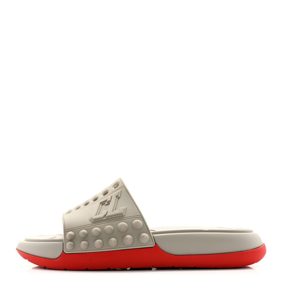 CHRISTIAN LOUBOUTIN Rubber Take It Easy Flat Slide Sandals