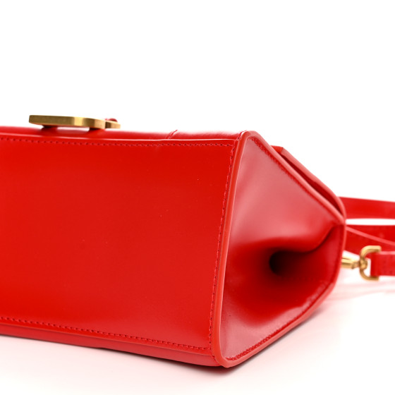 BALENCIAGA Shiny Box Calfskin Small Hourglass Top Handle Bag