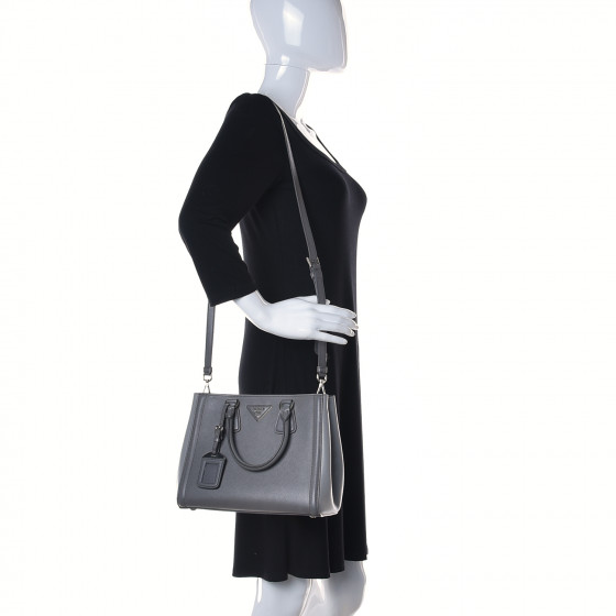 PRADA Saffiano Lux Bi-Color Tote Marmo Nube 946836