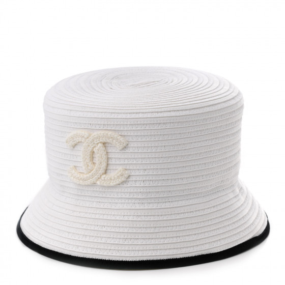 CHANEL ホワイト バケットハット M CHANEL シャネル バケットハット美品