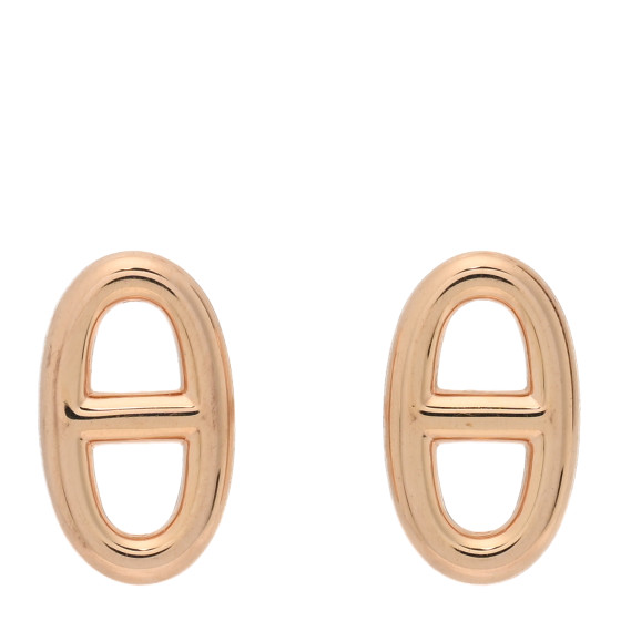 HERMES 18K Rose Gold TPM Farandole Stud Earrings 1730030