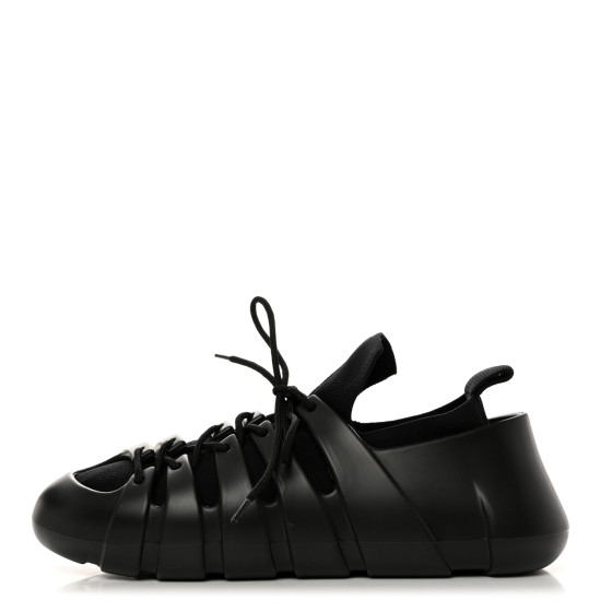 BOTTEGA VENETA Tech Knit Rubber Trail Mens Sneakers 41 Black