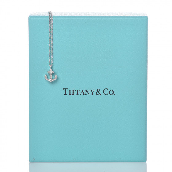 ティファニー  TIFFANY TIFFANY 18K White Gold Diamond Mini Metro Anchor Pendant