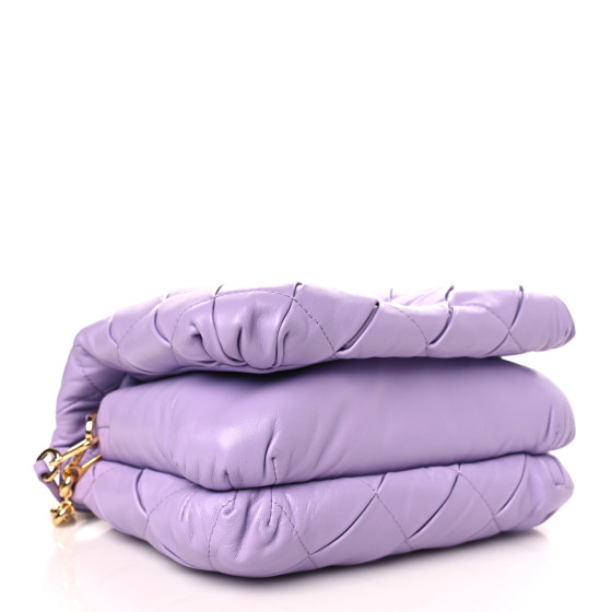 LOEWE セール★ GOYA PUFFER PLEATED BAG★PURPLE LOEWE Lambskin Pleated Goya Puffer Bag Light Mauve 1290152