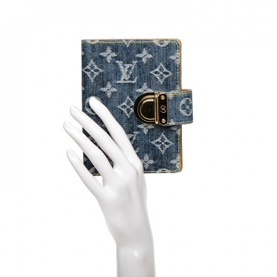 LOUIS VUITTON Monogram Denim Agenda PM Blue 191079