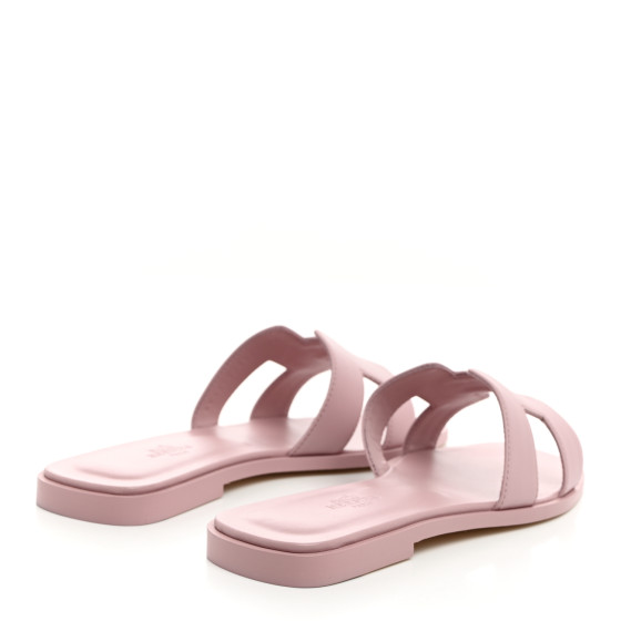 【HERMES】大人気サンダル Oran rose cancan HERMES Box Calfskin Oran Sandals 37 Rose Cancan 1584770