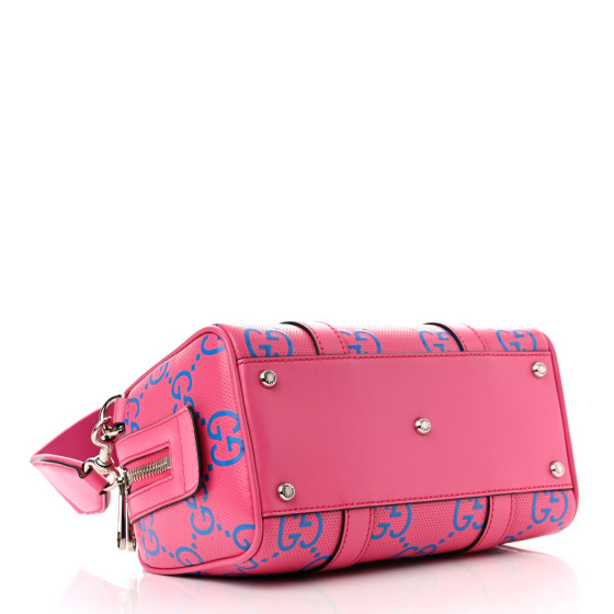 GUCCI Calfskin GG Tennis Bi-Color Embossed Mini Duffle Bag