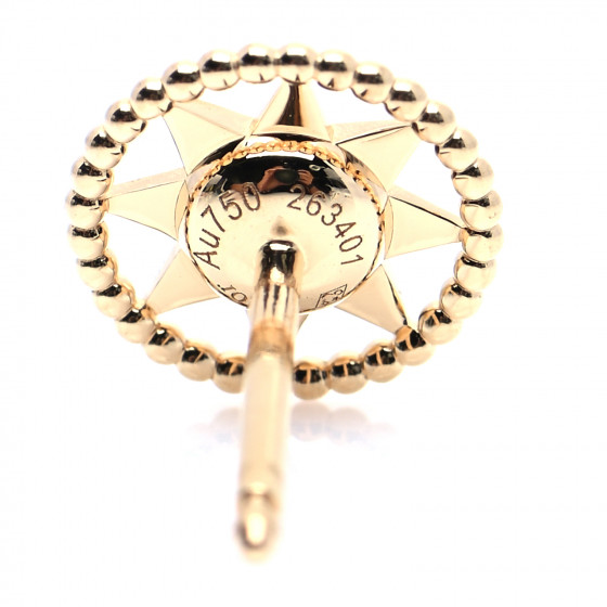 CHRISTIAN DIOR 18K Yellow Gold Diamond XS Rose Des Vents