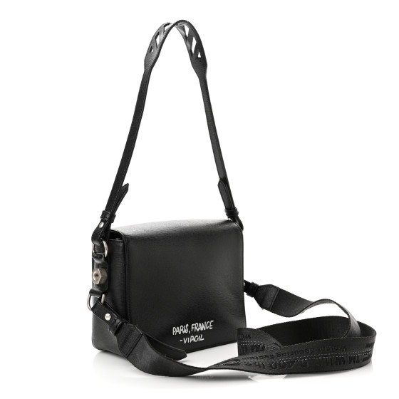 OFF-WHITE Saffiano For Display Only Binder Clip Shoulder Bag