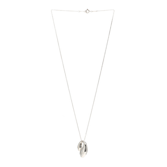 TIFFANY Sterling Silver Elsa Peretti Double Teardrop Pendant