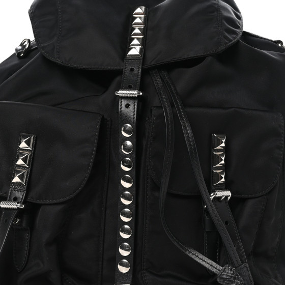 バッグ Prada 18SS New Vela Studs Backpack PRADA Tessuto Nylon Vela Small Backpack Black 1686737