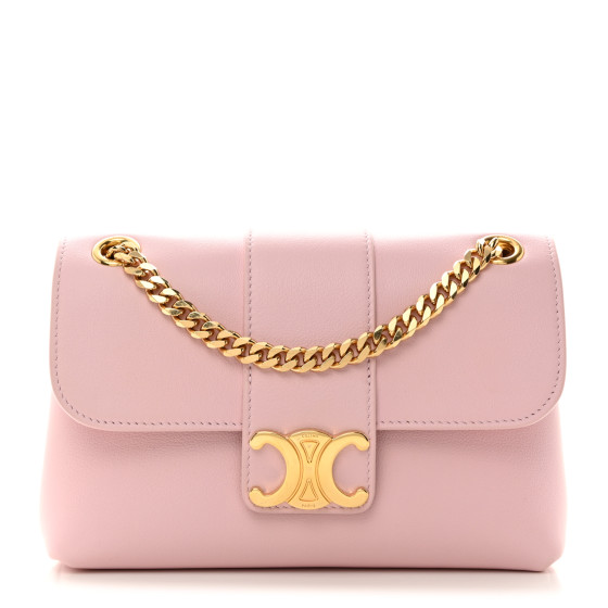 CELINE レザー ティーン ルル バッグ ピンク【注目商品】★ CELINE Supple Calfskin Teen Victoire Bag Light Pink 1571492