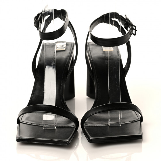 〈特別SALE!〉Balenciaga Moon アンクルストラップ サンダル BALENCIAGA Smooth Calfskin Moon Square Toe 90mm Sandals 37.5