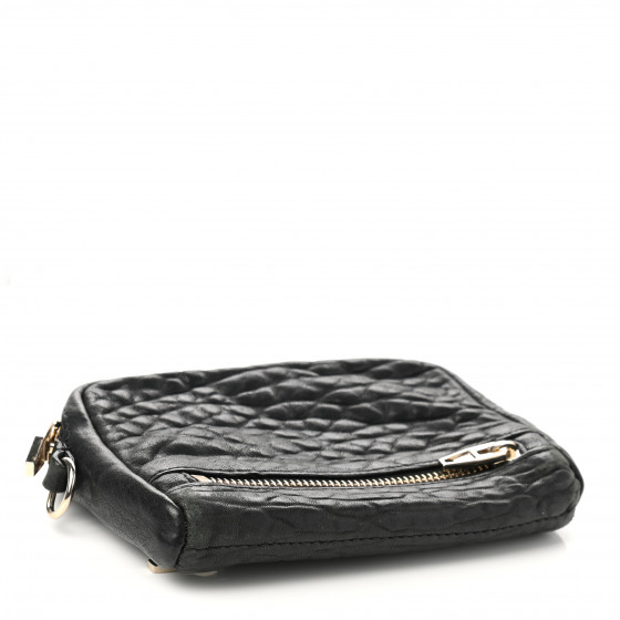 ALEXANDER WANG Pebbled Lambskin Large Fumo Wallet Black