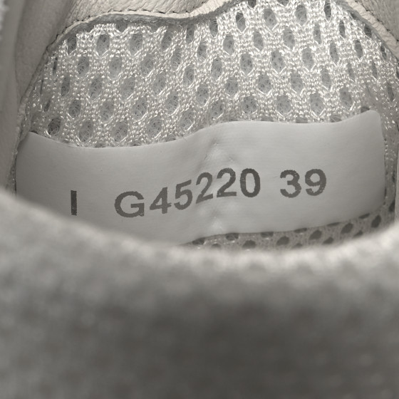 シャネル エル CHANEL Calfskin Mesh Strass Womens CC Sneakers 39 White