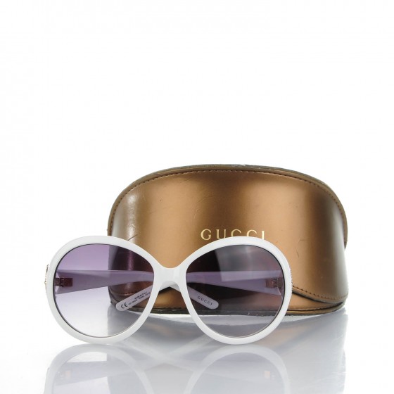 GUCCI Bamboo Crystal GG Sunglasses 3069/S White 146254