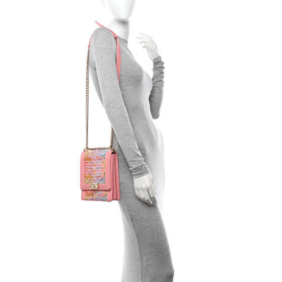 CHANEL ★ Chanel North South Boy Flap Pink CHANEL Caviar Quilted North South Boy Flap Pink 820695