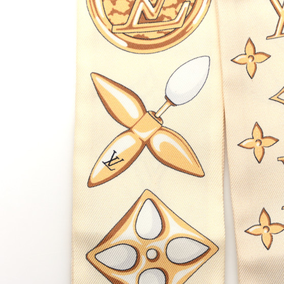 限定品◆関税なし【LOUIS VUITTON】ビジュウェルド Silk Bandeau LOUIS VUITTON Silk Louisette BB Bandeau Gold 1400078