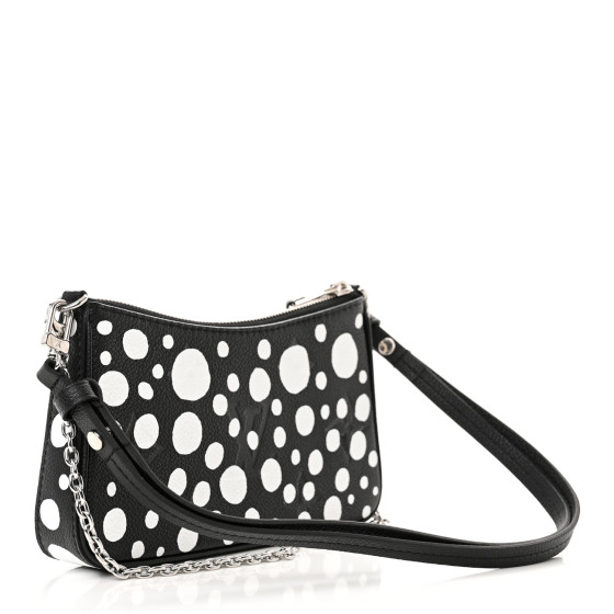 LOUIS VUITTON ロゴポーチ ホワイト/ブラック LOUIS VUITTON LV X YK Empreinte Easy Pouch On Strap Black