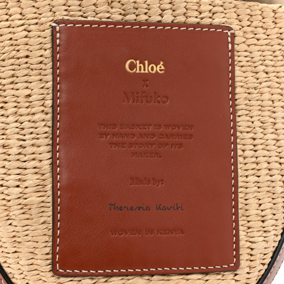 Chloe CHLOE X MIFUKO Sepia Brown バケットバッグ NEW CHLOE X MIFUKO Brown Natural Raffia Basket Tote Bag