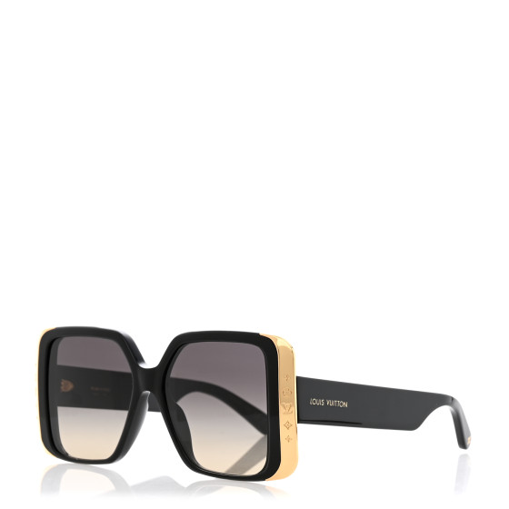 LOUIS VUITTON Acetate LV Moon Square Sunglasses Z1664E Black