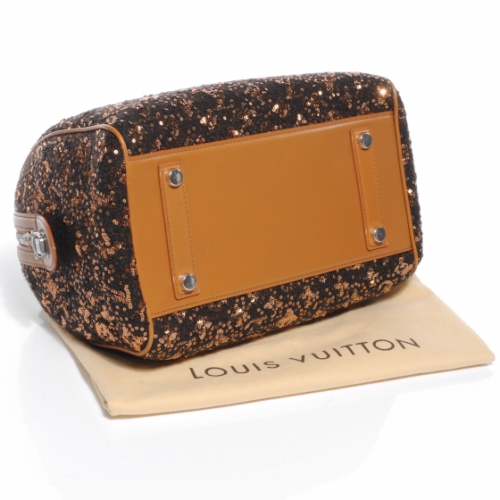 LOUIS VUITTON Sequin Monogram Sunshine Express Speedy Gold