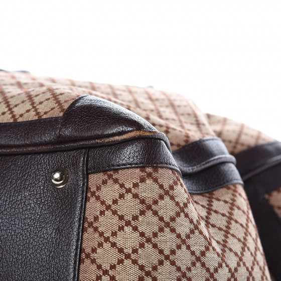 GUCCI Diamante Duffle Bag Brown 410588 | FASHIONPHILE