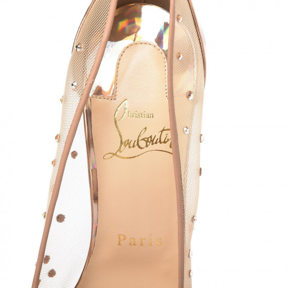 CHRISTIAN LOUBOUTIN Crystal Strass Follies 100 Pumps 37.5