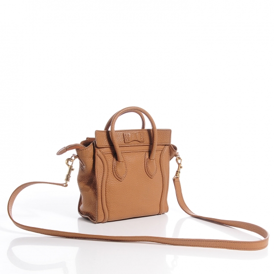 CELINEセリーヌMicro Luggage Camel CELINE Smooth Calfskin Mini Luggage Camel 1453672 | FASHIONPHILE