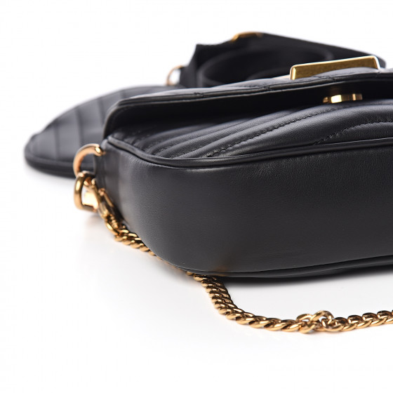 LOUIS VUITTON Calfskin New Wave Multi Pochette Black 550665
