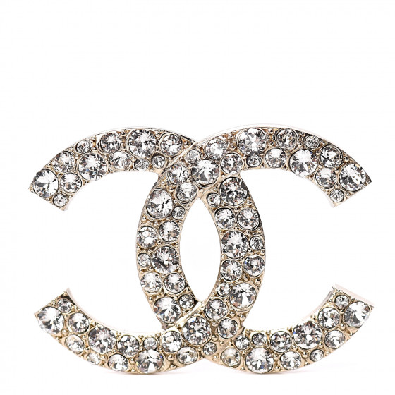 CHANEL Crystal Palais Garnier CC Brooch Gold 548017