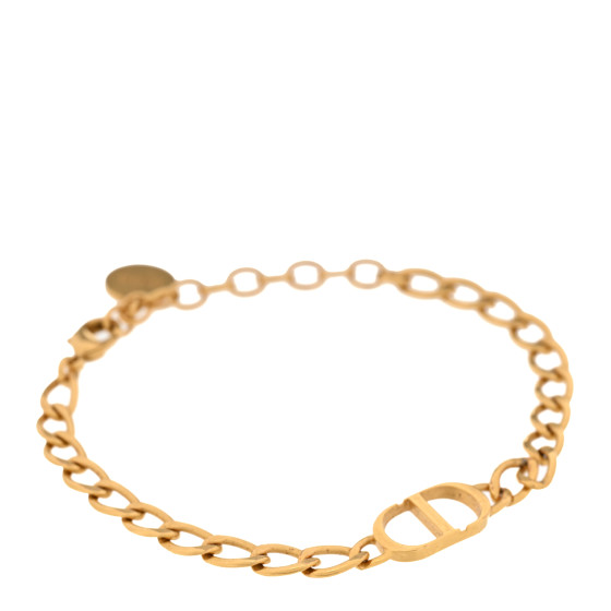 アクセサリー Vintage Dior CD Logo Gold Chain Bracelet Christian Dior Vintage CD Logo Chain Linked Bangle Bracelet