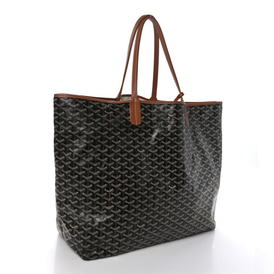 バッグ GOYARD GOYARD Goyardine Saint Louis XXL Black Gold 1295703