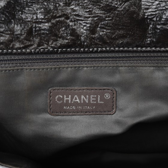 CHANEL Vinyl Quilted Jumbo Melrose Degrade Flap Black 200873