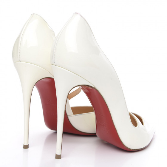 CHRISTIAN LOUBOUTIN Patent Jumping 100 Pumps 41 White 589010