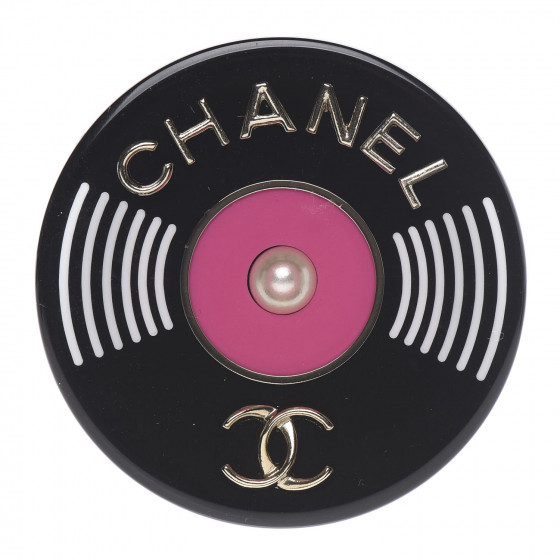Used*】Chanel Pearl & Onyx Style Bijou Coco Mark / Resin