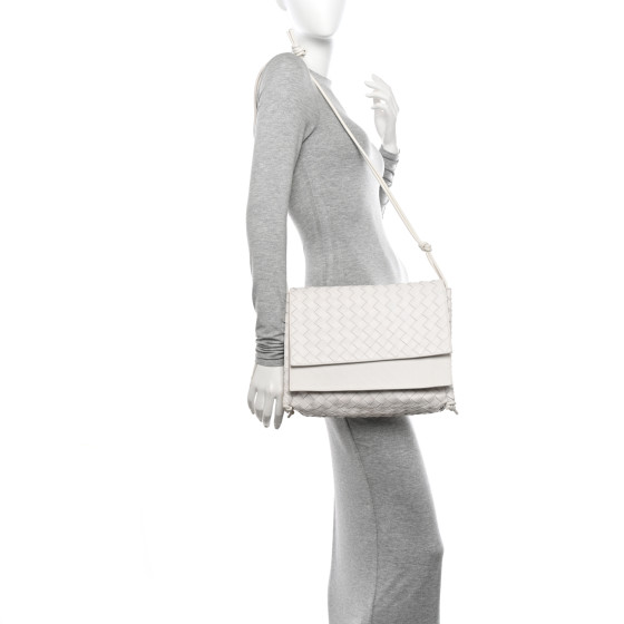 BOTTEGA VENETA Nappa Intrecciato Medium Knot Flap Crossbody