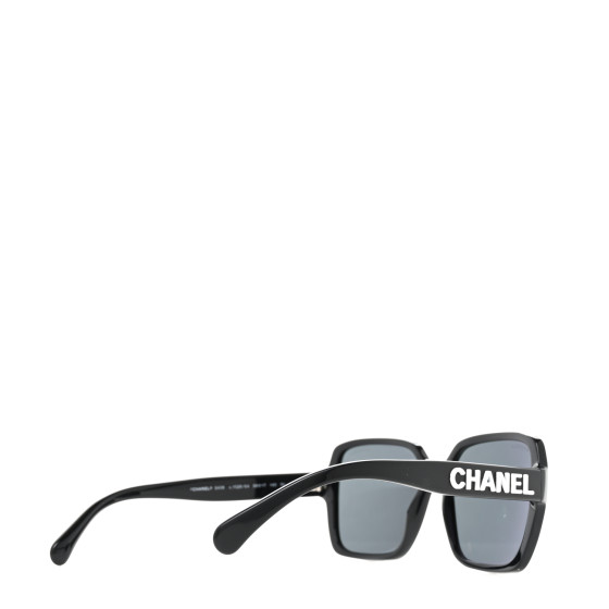 【完売間近】 Chanel Square Sunglasses Acetate & Black Frame CHANEL Acetate Square Sunglasses 5408 Black 1564410