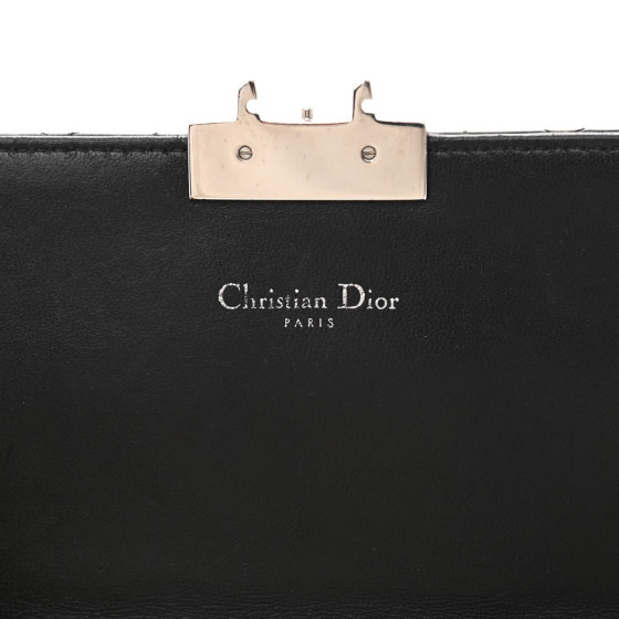 Christian Dior ブラック スリップ M Mid-Length Straight-Cut Skirt Black Dior Chardons Cotton
