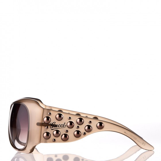 GUCCI Studded Sunglasses GG 3039/S Brown 272059 | FASHIONPHILE