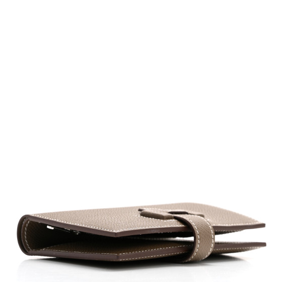 HERMES Epsom New H Passant Compact Wallet Etoupe 1620978