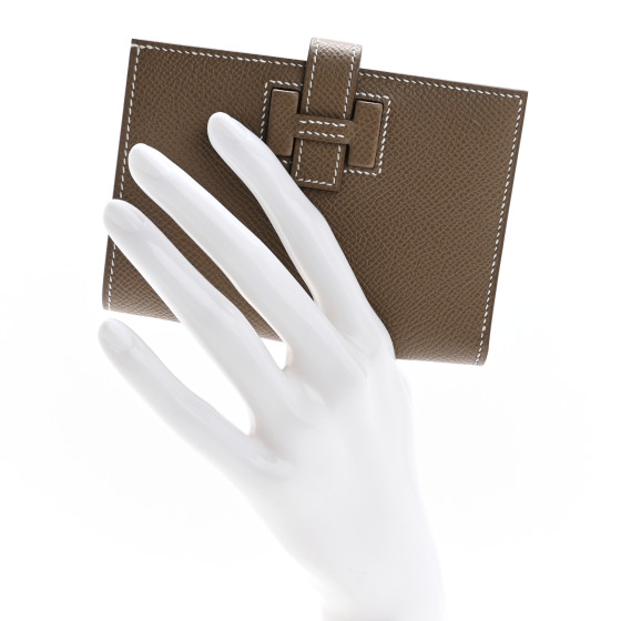 人気☆彡{HERMES} Portefeuille New H Passant Compact Etoupe New H Passant Compact wallet | Hermès USA