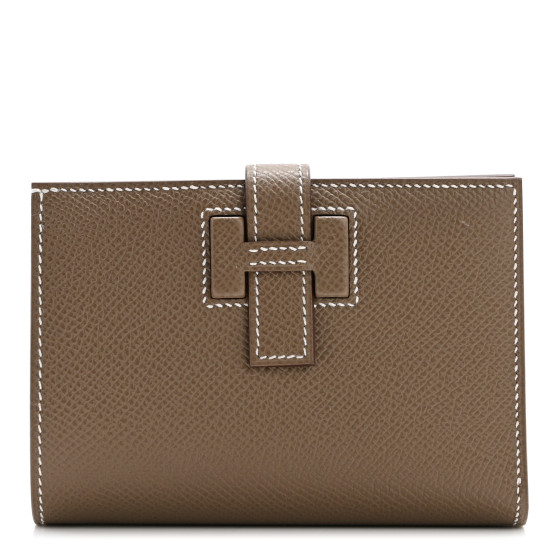 【大好評!!】HERMES New H Passant ウォレット Etoupe New H Passant Compact wallet | Hermès USA
